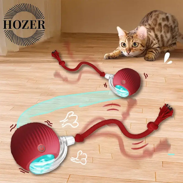 Cat Interactive Rolling Ball Toy – Smart Rechargeable Electric Mouse Imitation for Pet Play & Training - cat toys