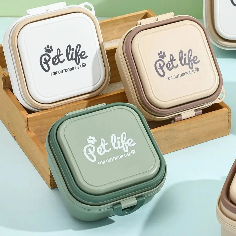 Collapsible Double Pet Travel Bowls – Portable & Durable - pet water bowl