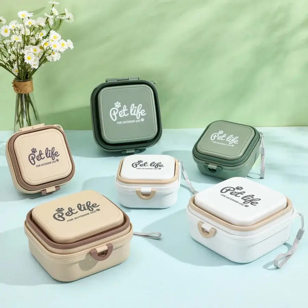 Collapsible Double Pet Travel Bowls – Portable & Durable - pet water bowl