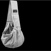 Cotton Pet Sling Bag – Crossbody Dog & Cat Carrier - Gray - pet carrier