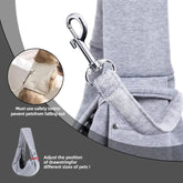 Cotton Pet Sling Bag – Crossbody Dog & Cat Carrier - Gray - pet carrier