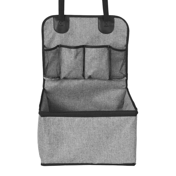 Dog Car Booster Seat with Storage Pockets - GRAY - puppy car booster