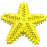 Dog Chew Toys Natural Rubber Starfish-Shaped Dog Toys Interactive Treats Squeaky Dog Toothbrush Cleaner Teething Toys