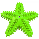 Dog Chew Toys Natural Rubber Starfish-Shaped Dog Toys Interactive Treats Squeaky Dog Toothbrush Cleaner Teething Toys