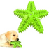 Dog Chew Toys Natural Rubber Starfish-Shaped Dog Toys Interactive Treats Squeaky Dog Toothbrush Cleaner Teething Toys