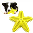 Dog Chew Toys Natural Rubber Starfish-Shaped Dog Toys Interactive Treats Squeaky Dog Toothbrush Cleaner Teething Toys