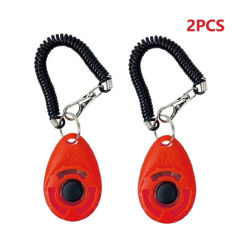 Dog Training Clicker Pet Cat Dog Click Trainer Various Style Aid Adjustable WristStrap Sound Key Chain Dog Repeller Pet