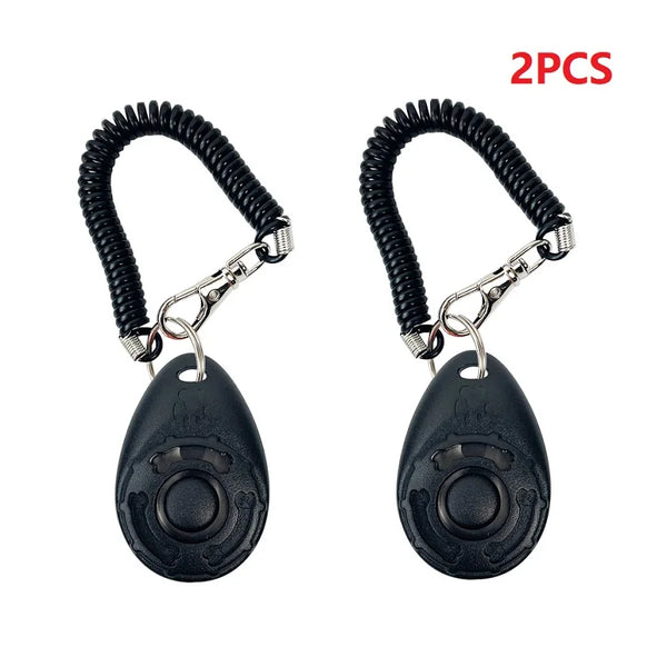 Dog Training Clicker Pet Cat Dog Click Trainer Various Style Aid Adjustable WristStrap Sound Key Chain Dog Repeller Pet