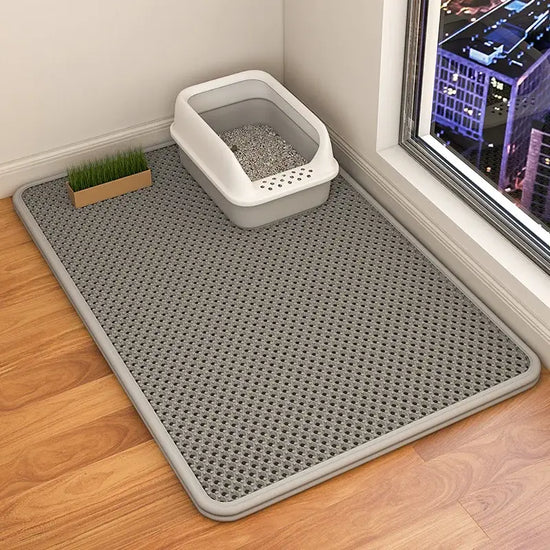 Double-Layer Waterproof Cat Litter Mat – Non-Slip Urine-Proof Easy Clean Pad - cat litter mat