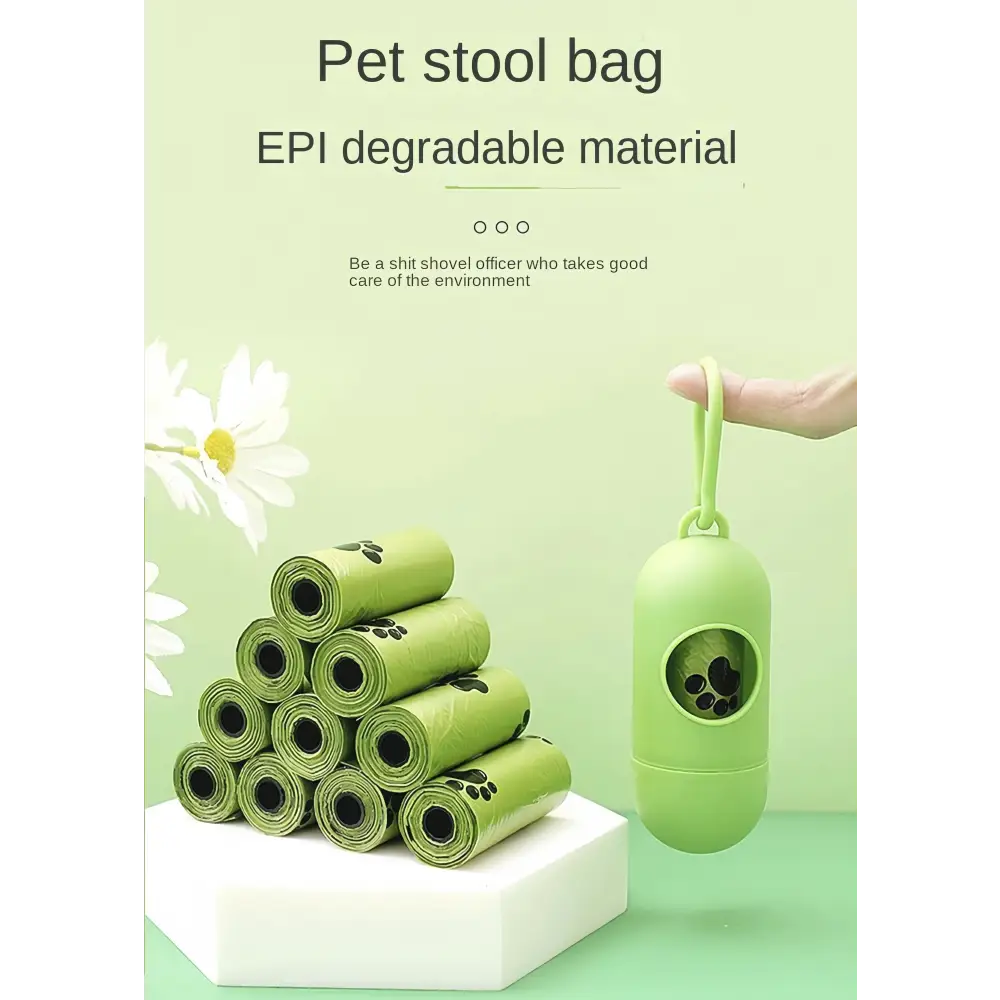 EPI Biodegradable Dog Poop Bags with Dispenser - dog poop bags