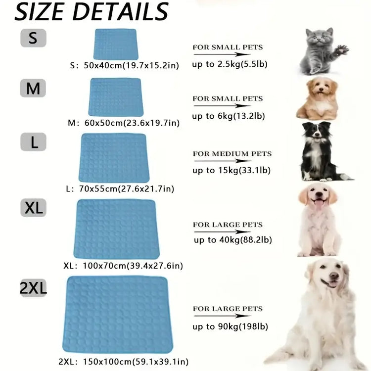 Extra Large Pet Cooling Mat – Summer Dog & Cat Chill Pad - pet cooling mat