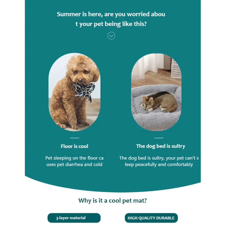 Extra Large Pet Cooling Mat – Summer Dog & Cat Chill Pad - pet cooling mat