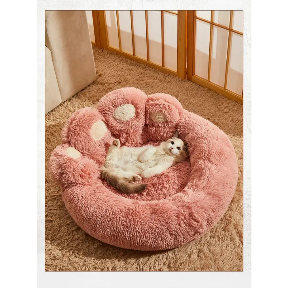 Fluffy Dog Bed – Large & Small Pet Sofa Kennel Mat for Dogs & Cats