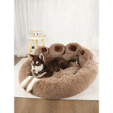 Fluffy Dog Bed – Large & Small Pet Sofa Kennel Mat for Dogs & Cats