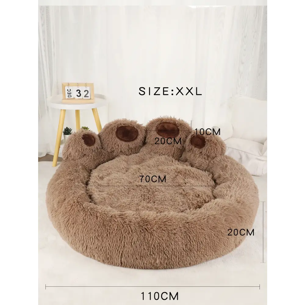 Fluffy Dog Bed – Large & Small Pet Sofa Kennel Mat for Dogs & Cats