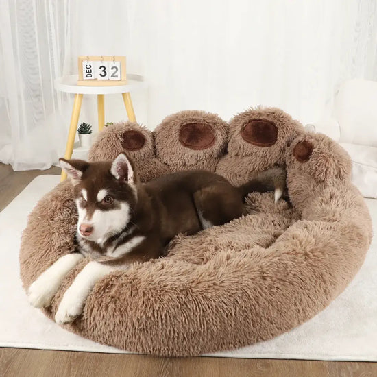 Fluffy Dog Bed – Large & Small Pet Sofa Kennel Mat for Dogs & Cats