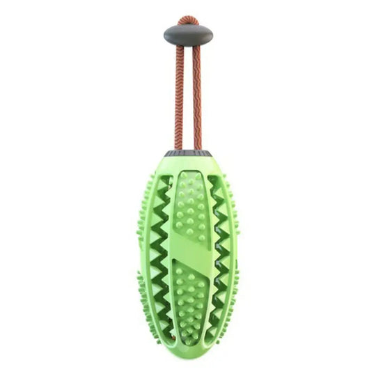 Food Dispenser Puppy Chewing Training Squeaky Leakage Ball Teething Toy Puzzle Dog Molars Clean Teeth Bite-Resistant