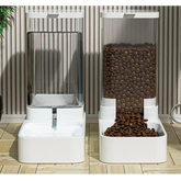 Gravity Cat & Dog Feeder and Water Dispenser Set - pet feeder