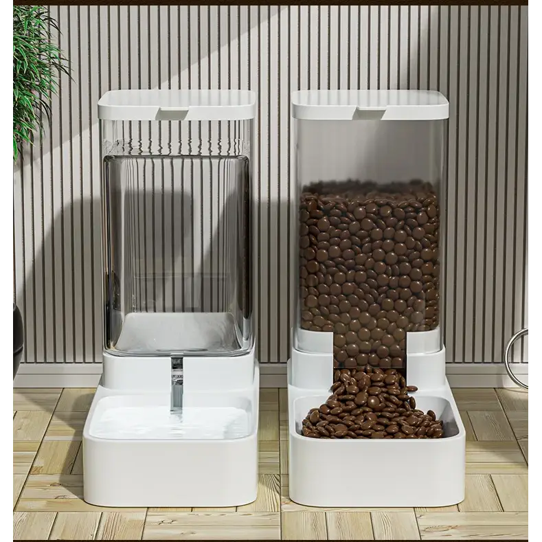 Gravity Cat & Dog Feeder and Water Dispenser Set - pet feeder