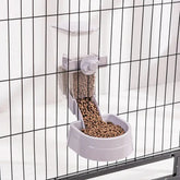 Hanging Automatic Pet Feeder & Water Dispenser - food feeder grey - bird feeder
