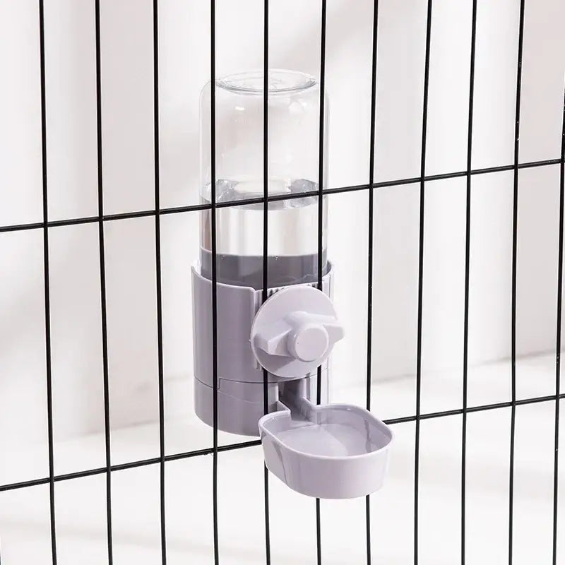 Hanging Automatic Pet Feeder & Water Dispenser - water feeder grey - bird feeder