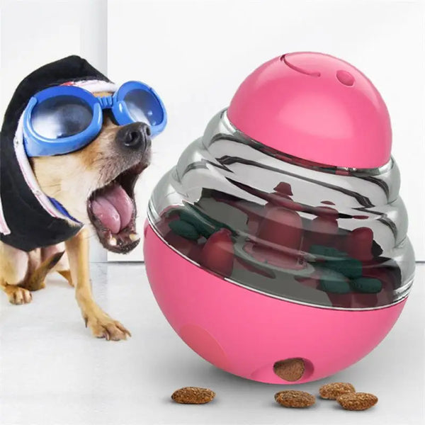 Interactive Food Dispensing Dog Toy for Engaging Playtime & Training - Pink