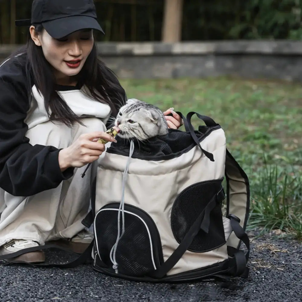 Large Capacity Pet Travel Backpack Carrier - pet carrier