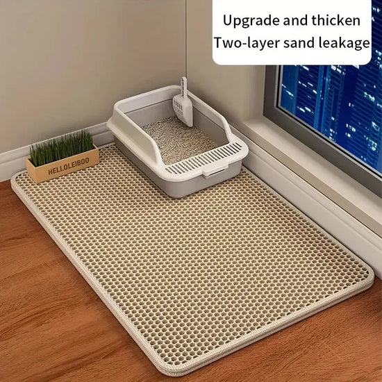 Large Double-Layer Cat Litter Mat - cat litter mat