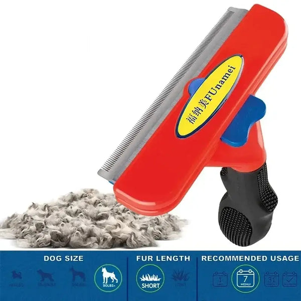 Large Pet Hair Removal & Grooming Comb - (Dog)-XL-Short Hair - pet grooming supply