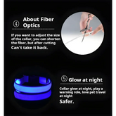 LED Nylon Dog Collar – Glow in the Dark - pet collar