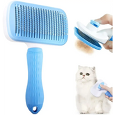 Long Hair Pet Grooming & Hair Remover Brush - Square Blue - pet brush