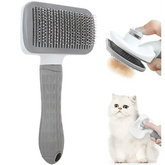 Long Hair Pet Grooming & Hair Remover Brush - Square Grey - pet brush
