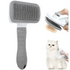 Long Hair Pet Grooming & Hair Remover Brush - Square Grey - pet brush