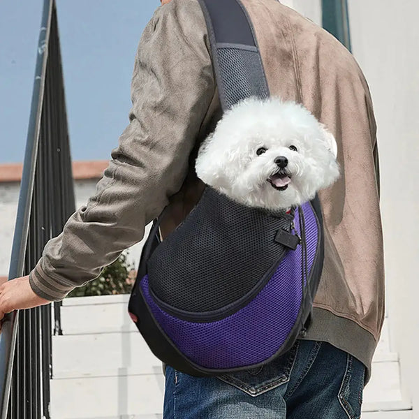 One-Shoulder Pet Travel Bag – Breathable Crossbody Carrier - pet carrier