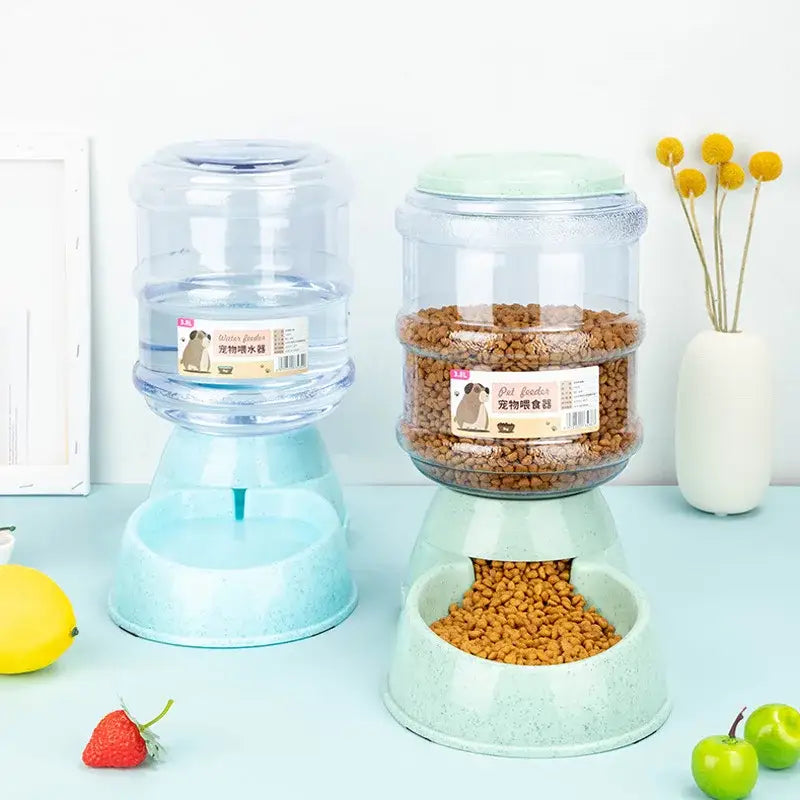 Pet Feeder Bowl with Automatic Water Dispenser - pet bowls