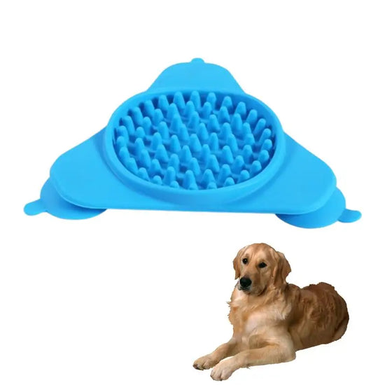 Pet Lick Pad Sucker Slow Food Plate - Pet Supplies / Blue