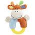 Pet Life ’Ring-O-Round’ Plush Squeaking and Rubber Teething Newborn Puppy Dog Toy - Blue / Orange