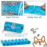 Pet Poop Bag Solid Color Printed Pet Garbage Bag Clean Poop Bag Dog Walking Portable Poop Bag For Dogs Litter