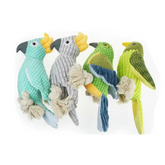 Pet Squeaky Toy Dog Toys Bite Resistant Plush Parrot Shaped Dog Rope Toys Chew Toy with Sound - Green