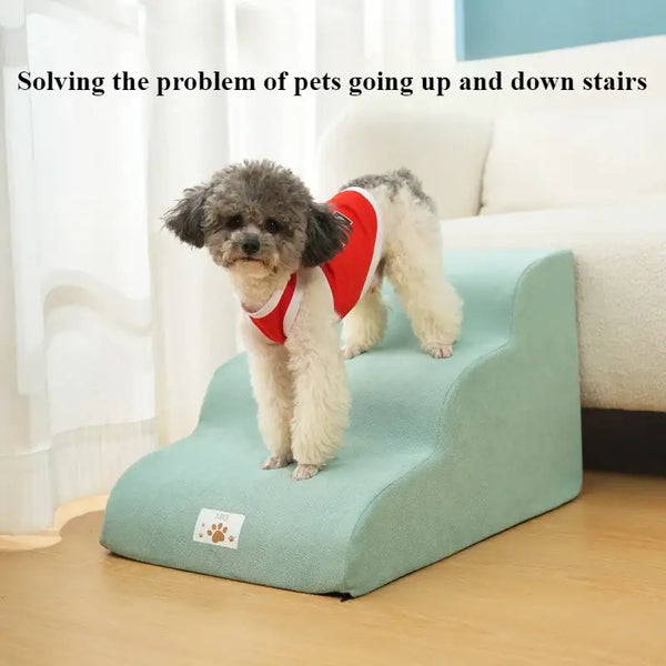 Pet Stairs & Ramp – Memory Foam Washable Cover - Pet stairs