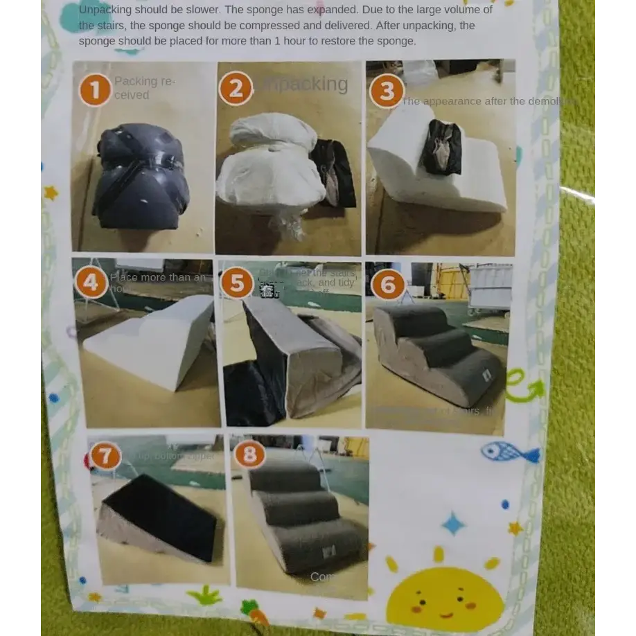 Pet Stairs & Ramp – Memory Foam Washable Cover - Pet stairs