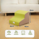 Pet Stairs & Ramp – Memory Foam Washable Cover - Yellow-2 - Pet stairs