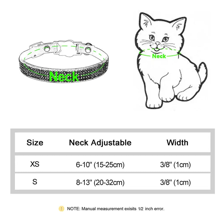 Pink Suede Rhinestone Cat Collar with Bell - cat collar