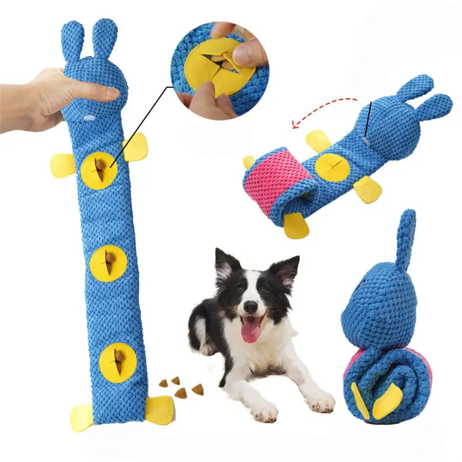 Dog Puzzle Toys Squeaky Plush Snuffle Dog Toy Game IQ Training Foraging Molar Puppy Toy for Small Medium Large Dogs Pet