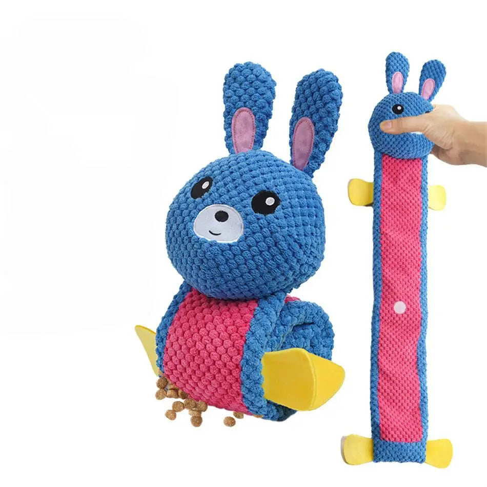 Dog Puzzle Toys Squeaky Plush Snuffle Dog Toy Game IQ Training Foraging Molar Puppy Toy for Small Medium Large Dogs Pet