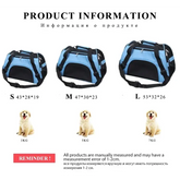 Portable Mesh Pet Travel Carrier Bag - cat carrier