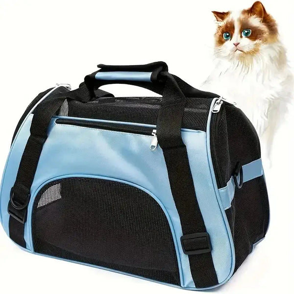 Portable Mesh Pet Travel Carrier Bag - cat carrier