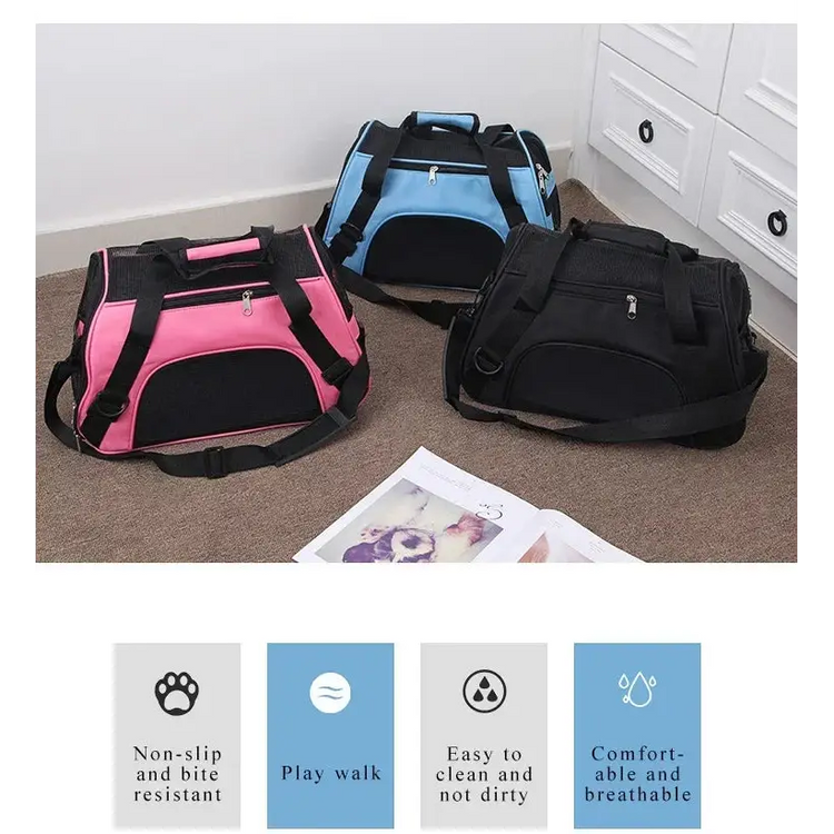 Portable Mesh Pet Travel Carrier Bag - cat carrier