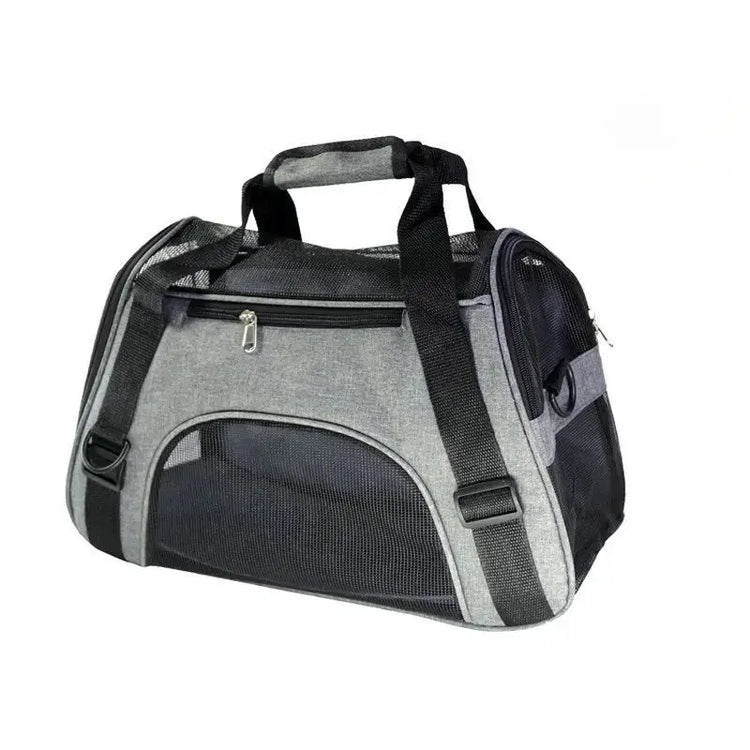 Portable Mesh Pet Travel Carrier Bag - Gray / M - cat carrier