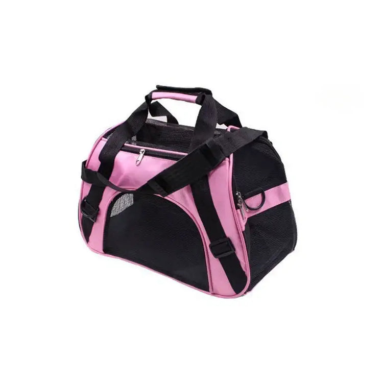 Portable Mesh Pet Travel Carrier Bag - Pink / M - cat carrier